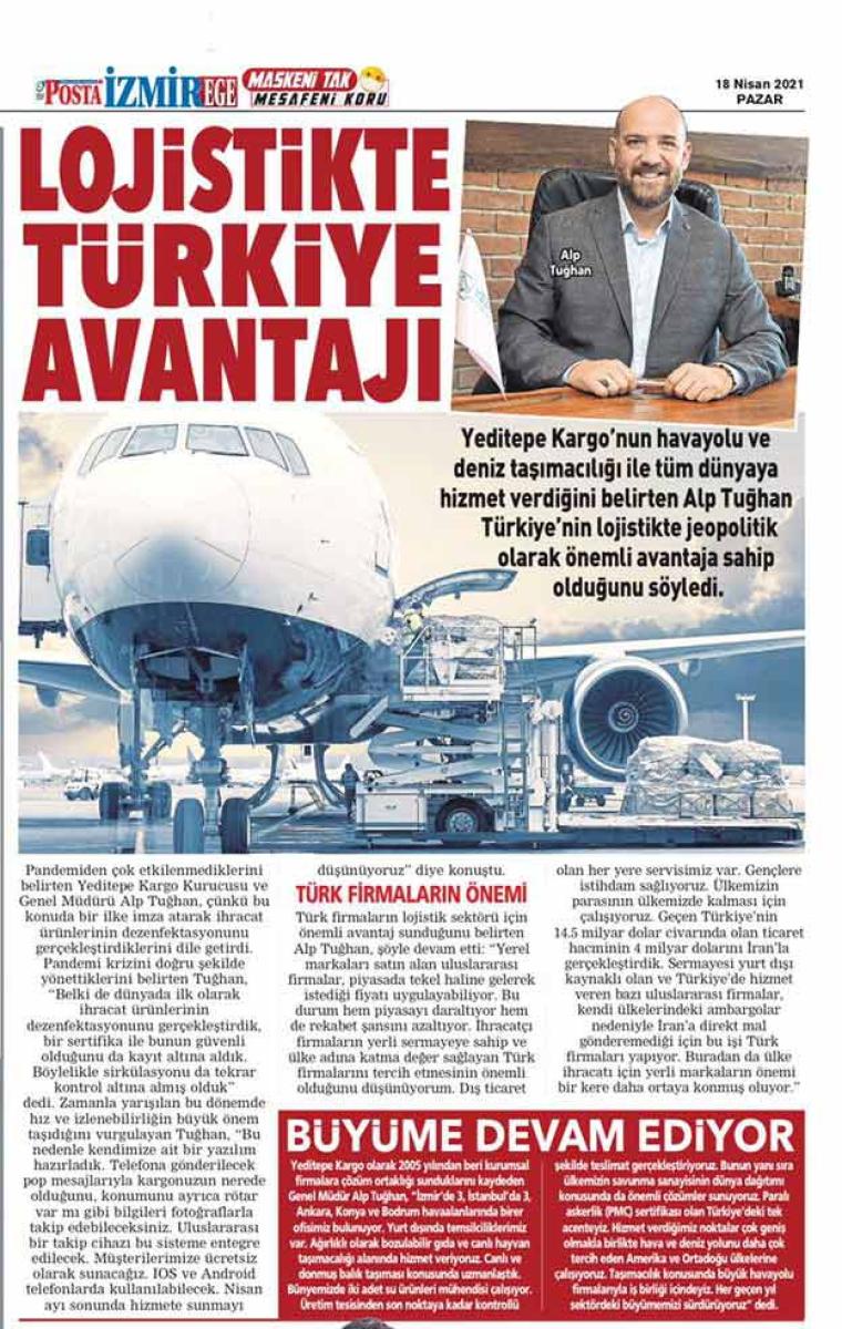 POSTA EGE - LOJİSTİKTE TÜRKİYE AVANTAJI